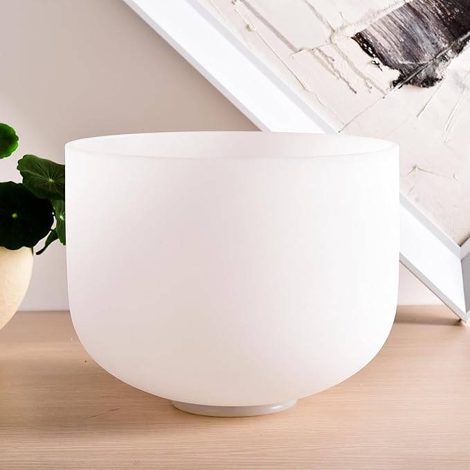TOPFUND 741 Hz Solfeggio Crystal Singing Bowl 8 inch with Heavy Duty Carrying Case and Suede Mallet - Bloomnest
