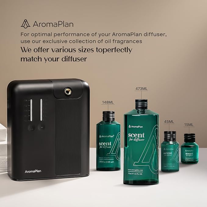 AromaPlan 5 Star Collection Cold Air Scent Diffuser, Whole House (2 Scents Included)- Waterless Smart Aroma, Scent &Time Adjust., App Control, HVAC | Home, Commercial, Hotel | Large Room, 2,000 sq.ft - Bloomnest