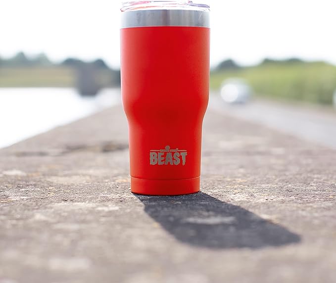 Beast 20 oz Tumbler Stainless Steel Vacuum Insulated Coffee Ice Cup Double Wall Travel Flask (Ladybug Red) - Bloomnest