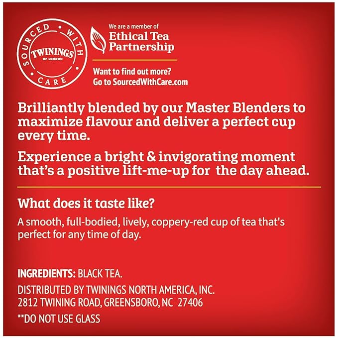 Twinings English Breakfast Tea Single Serve K-Cup Pods for Keurig, Caffeinated, Smooth, Flavourful, Robust Black Tea, 24 Count (Pack of 2) - Bloomnest