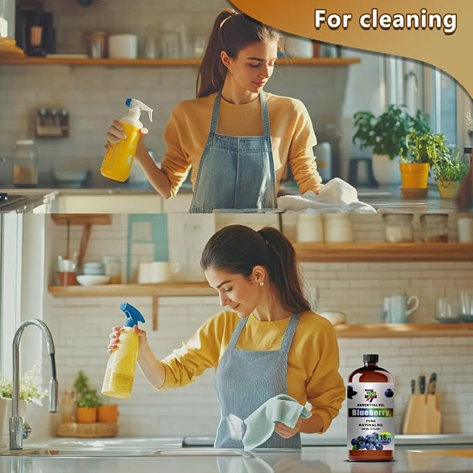 Blueberry Essential Oil (16 oz / 480 ml) – Blueberry Oils for diffusers, humidifiers, Home Baths, Cleaning Products, Yoga, DIY Soaps and DIY Scented Candles - Bloomnest