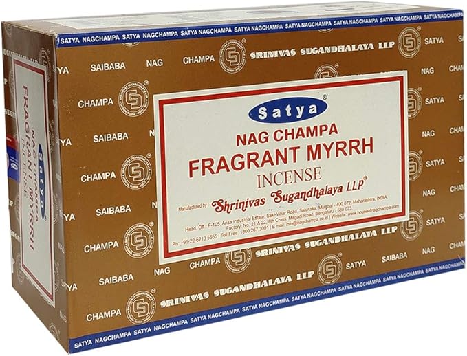 Fragrant Myrhh Incense Sticks and Incense Stick Holder Bundle Insence Insense Satya - Bloomnest