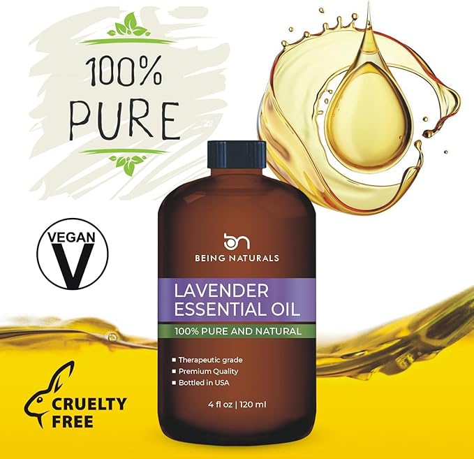 Lavender Essential Oil - Huge 4 FL OZ - 100% Pure & Natural – Premium Natural Oil with Glass Dropper Essential Oil - Bloomnest