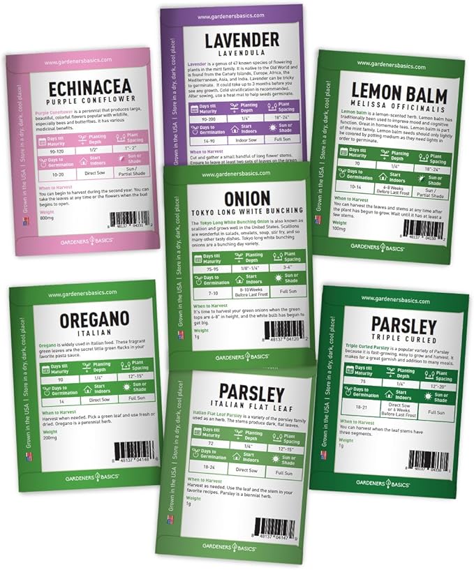 35 Medicinal & Culinary Herb Seeds Variety Pack – Heirloom Non-GMO Garden Kit for Indoor, Outdoor, or Greenhouse Growing – Apothecary, Tea & Cooking Herbs – Premium Gift for Gardeners & Homesteaders - Bloomnest