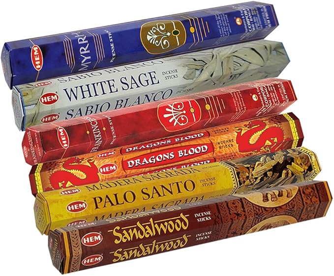 Hem Incense Sticks Variety Pack #31 and Incense Stick Holder Bundle with 6 Classic Fragrances - Bloomnest