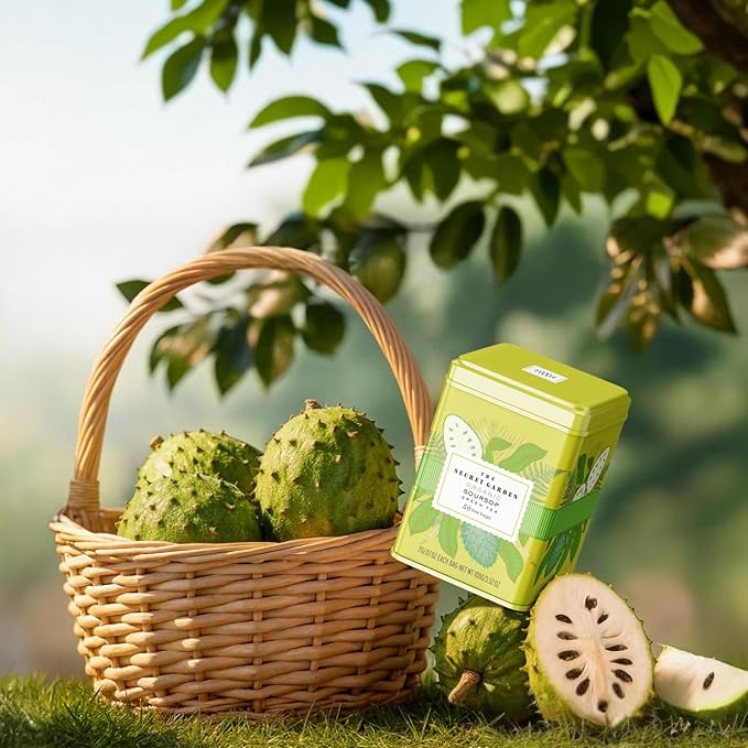Life Plus Style Gourmet Secret Garden Organic Soursop Green Tea 50 Premium Tea Bags 100% Natural Blend of Pure Soursop Leaves Gluten Free No Additives No Sugar Non GMO Supports Digestion - Bloomnest