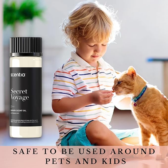 Scentia Hotel Diffuser Oil Inspired by The Baccarat Hotel Scent - 20 mL 0.67 fl oz - Essential Oil Blend of Cedar &Jasmine for Aromatherapy & humidifiers - Secret Voyage, Graduation Gift Scentia