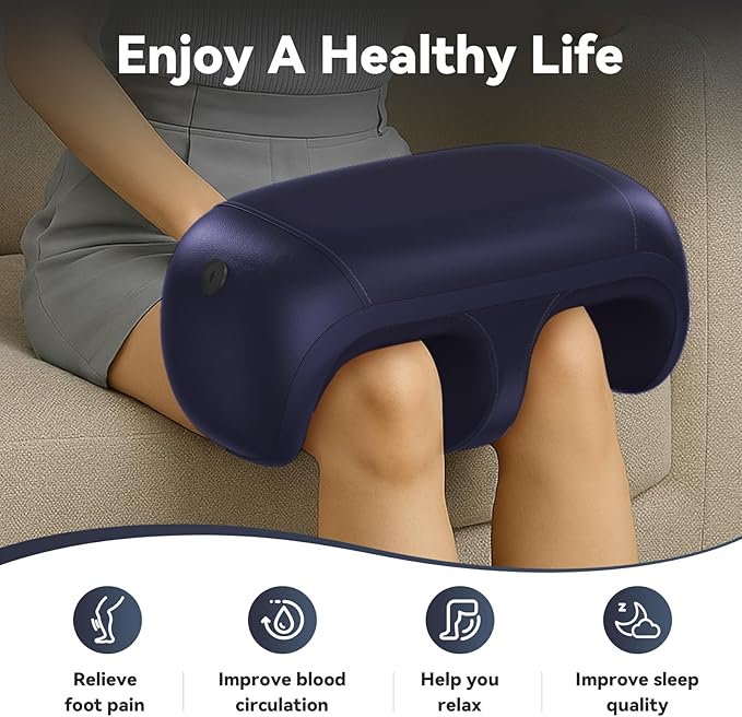 Foot Massager with Heat, Shiatsu Foot Massager for Plantar Fasciitis, Lightweight and Remote Control, Suitable for Home, Office, Cool Birthday Gifts for Mom, Dad(Blue) - Bloomnest