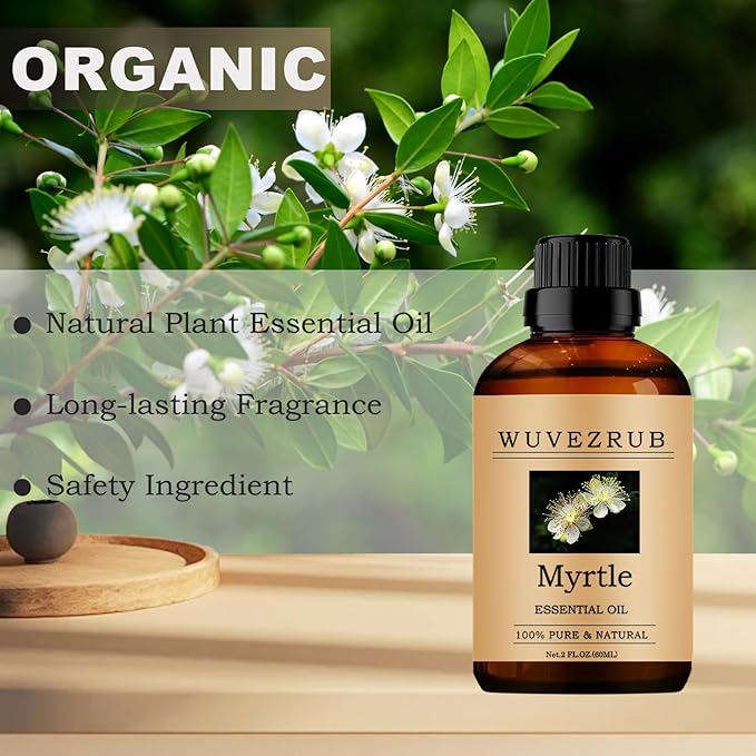 Myrtle Essential Oils, 60ML Pure and Natural Essential Oil for Aromatherapy Diffuser - Myrtle /2 Fl Oz - Bloomnest