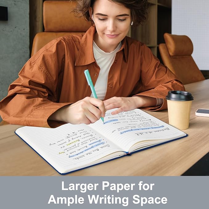 COMIX 3 Pack A4 Lined Journal Notebooks, 240 Pages, Large Size-8.5" x 11", Black, Hardcover Journaling Notebooks for Men & Women- Fits for Office, Business, School, Notes Taking & Writing - Bloomnest