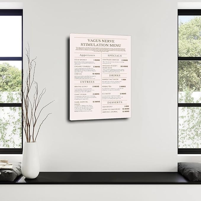 How to Stimulate The Vagus Nerve Poster 1 Canvas Painting Wall Art Poster for Bedroom Living Room Decor 24x36inch(60x90cm)