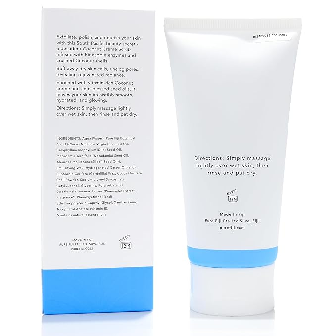 Pure Fiji Coconut Crush Scrub, Coconut (6oz/180ml) - Bloomnest