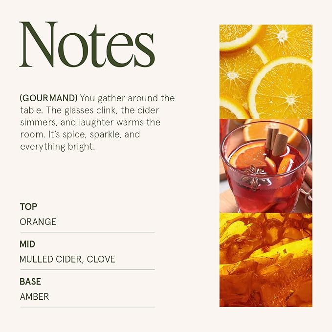 LA JOLIE MUSE Fall Candle | Sparkling Cider Mule Candle – Apple Cider, Orange & Amber | 19 oz Wooden Wick | Clean Burn & Vibrant Scent | Fun Gift for Hosts & Fall Tablescapes - Bloomnest