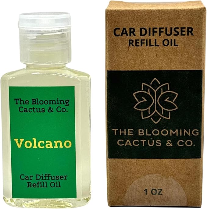 Car Air Freshener Hanging, Essential Oil Diffuser for Cars 1 OZ, Cute Car Accessories, C ar Air Freshener Refill, Long-Lasting Fragrance Refill, Car Diffuser Refill Made in USA | Volcano - Bloomnest