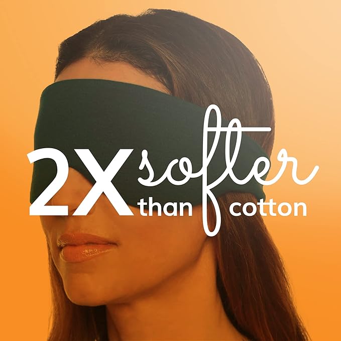 Happyluxe Escape Sleep Mask - Buttery Soft Airplane Eye Mask for Sleeping or Napping in Bed. Machine Washable. - Navy Blue, Made in USA - Bloomnest
