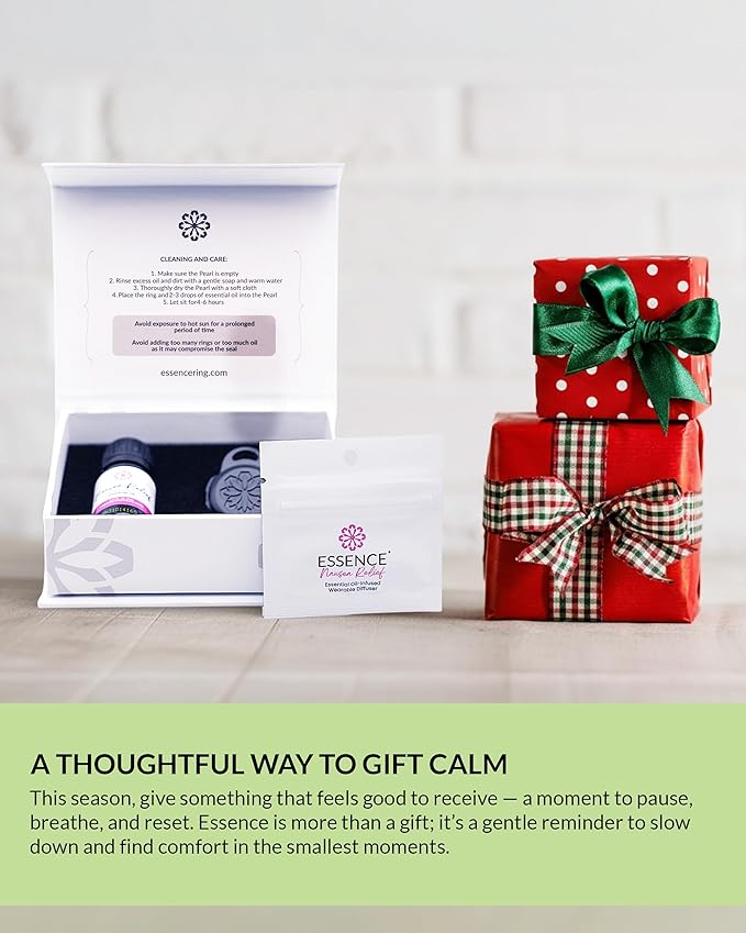 Essence Wearable Aromatherapy Nasal Diffuser – Stress Relief Essential Oil Nose Ring Refresh Kit – Personal Scent Clip for Travel, Work & Everyday Use – Made in USA - Bloomnest