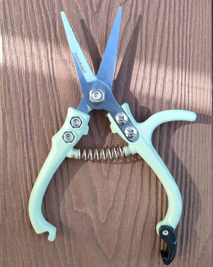 Fondwell 6" Pruning Shears Garden Scissors: Ultra Sharp Garden Clippers - Reliable Flower Snips for Trimming Small Plants - Bloomnest