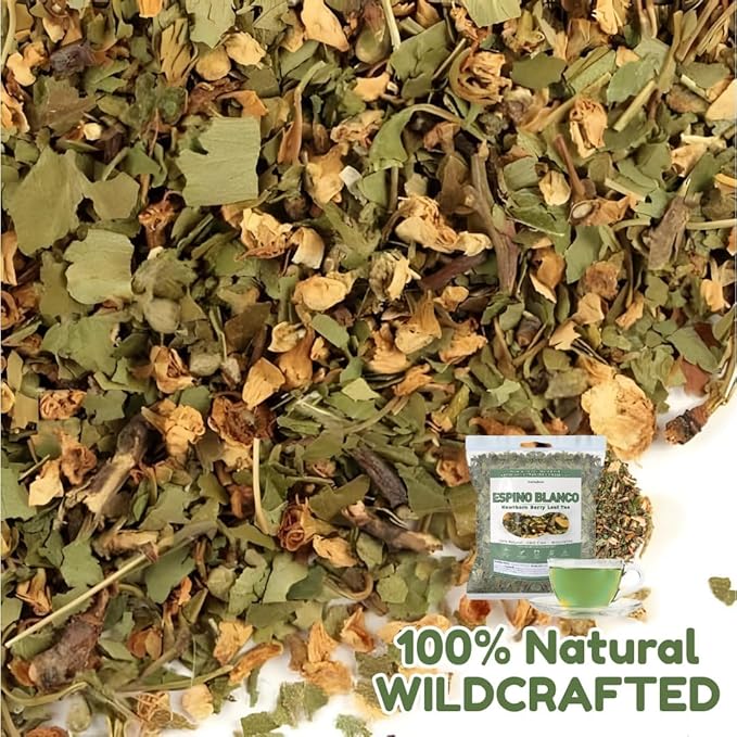5oz Espino Blanco Te Herbal Hawthorn Berry Herbal Tea - Premium Hoja de Calidad | 100% All-Natural Loose Leaf| Non-GMO Mexican Herbal Tea Wildcrafted. - Bloomnest
