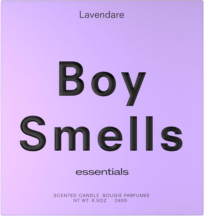Boy Smells Lavender Candle - 8.5 oz - Luxury Candle with Lemon, Lavander, and Vetiver - Up to 50-Hour Burn - Cotton Wick - Bloomnest