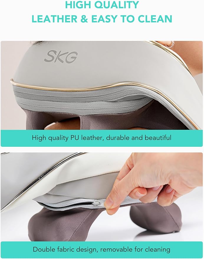 SKG Neck Massager for Pain Relief Deep Tissue 6D Kneading with Heat Cordless Neck and Shoulder Massage Gifts for Men and Women H5 mini - Bloomnest
