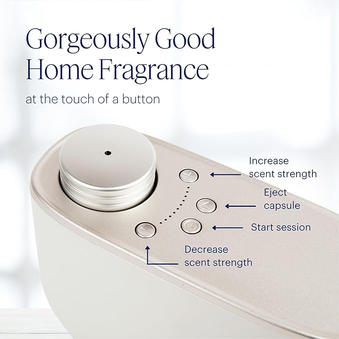 Aera Home Fragrance Electric Diffuser: Smart Home App Aroma Control, Essential Oil & Aromatherapy, Hypoallergenic Scent Technology, Safe for Family & Pets, White (Scent Capsules Sold Separately) - Bloomnest