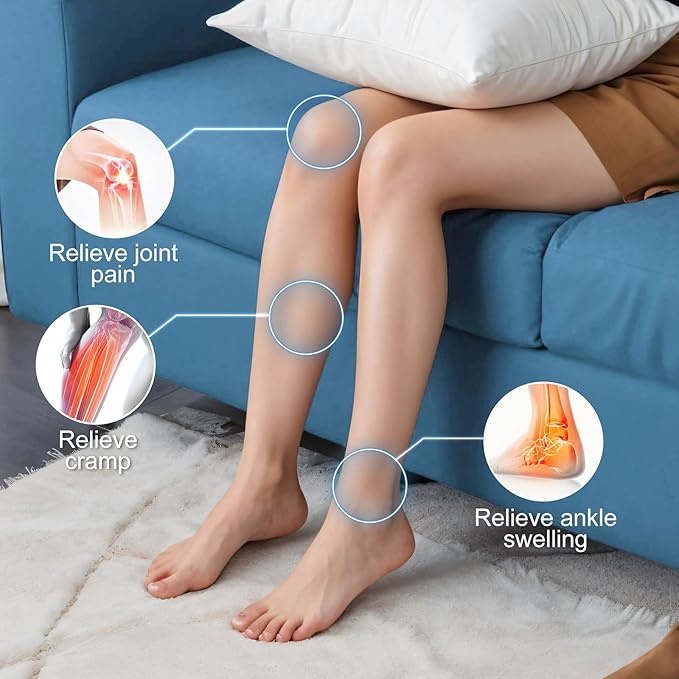 FSA EMS Foot Massager-Electronic Muscle Stimulator Relief for Neuropathy, Plantar Fasciitis & Foot Pain- 10 Modes, 20 Intensities, Remote - Silent Operation - Bloomnest