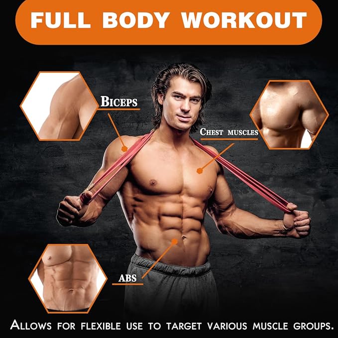 Resistance Bands,Pull Up Bands,Stretching Assist Bands Set for Men & WomenPortable Exercise, Muscle Training,Physical Therapy,Exercise Workout Bands for Working Out - Bloomnest