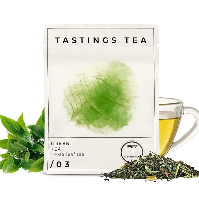 Tastings Tea Green Tea - 2.75 oz Loose Leaf | Enhanced Focus & Mental Clarity | Practice Mindfulness - Bloomnest