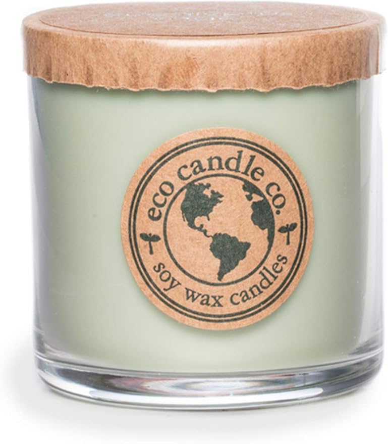 ECO CANDLE CO. Recycled Candle, Eucalyptus Sage, 6 oz. - Scents of Eucalyptus, Sandalwood, Rosemary, & Sage - 100% Soy Wax, No Lead, Kraft Paper Label & Lid, Hand Poured, Midwest Grown Soybeans - Bloomnest