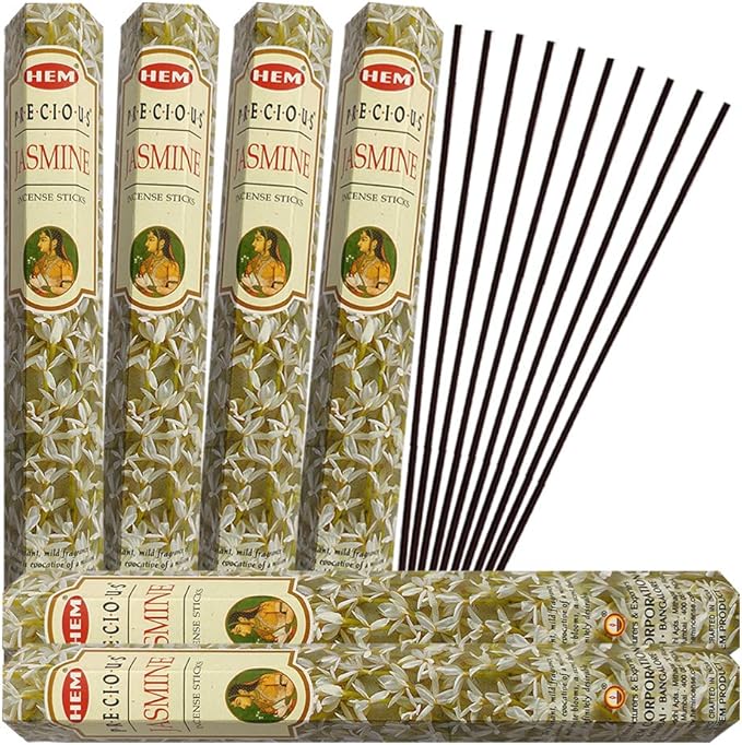 Precious Jasmine Incense Sticks and Incense Stick Holder Bundle Insence Insense Hem Incense Sticks TRUMIRI