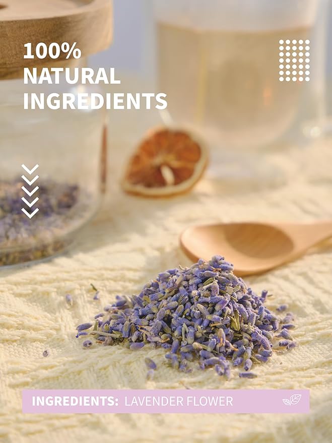 HYNTMYT Lavender Tea, Food Grade Lavender Herbal Tea, Natural Dried Lavender Buds for Tea, Baking, Lemonade, Fresh Aroma, 115g - Bloomnest