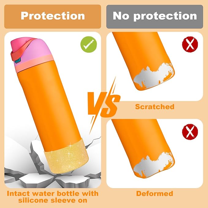 Silicone Boot for Owala Water Bottle 24 oz 32 oz 40 oz, Anti-Slip Protective Sleeve for FreeSip/Twist/Flip Stainless Steel Water Bottles Accessories BEONSKY