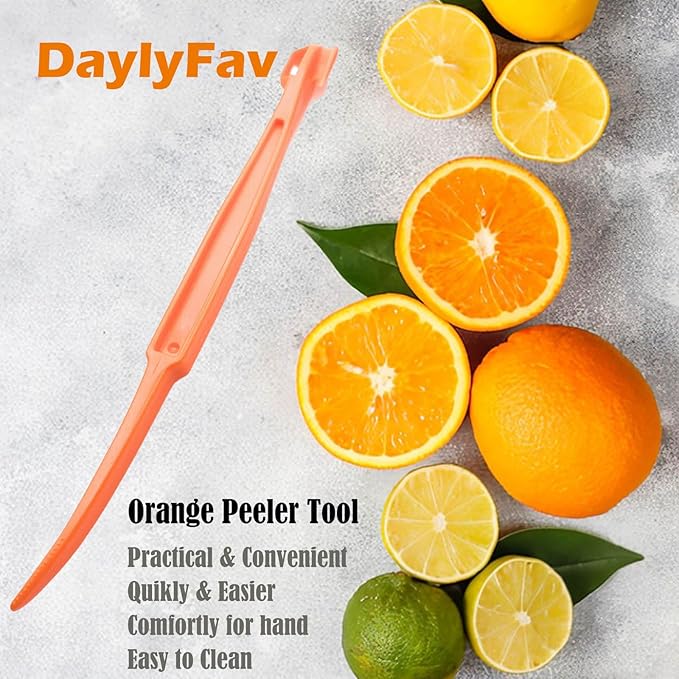 Orange Peeler Tool, 7 Pack, Citrus Peeler for Orange Peeling Orange Opener Slicer Cutter, Safty Plastic, Easy to Grip, Use and Clean, Kitchen Gadgets Vegetable Slicer Kiwi Tool - Bloomnest