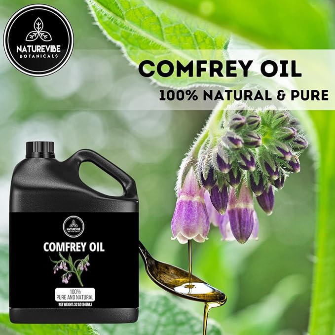 Naturevibe Botanicals Comfrey Oil 32 Ounces | 100% Pure and Natural | Great for Skin Care and Hair Care - Bloomnest
