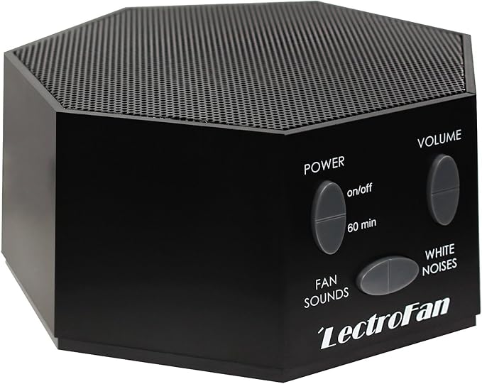 Adaptive Sound Technologies LectroFan Classic White Noise Machine - Compact Sleep Sound Machine for Bedroom, Travel, Study and More - 20 Non-Looping Fan & White Noise Variations - Black - Bloomnest