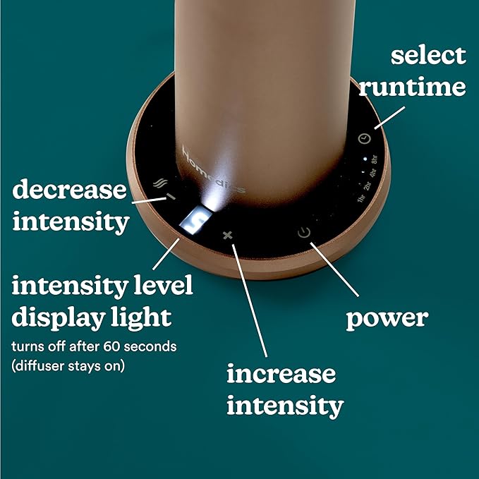 Homedics SereneScent Waterless Home Fragrance Diffuser, Use with Homedics SereneScent Oil (Sold Separately), Patented Air Diffusion Technology, Clean & Natural Fragrance, Enhances Mood, Champagne - Bloomnest