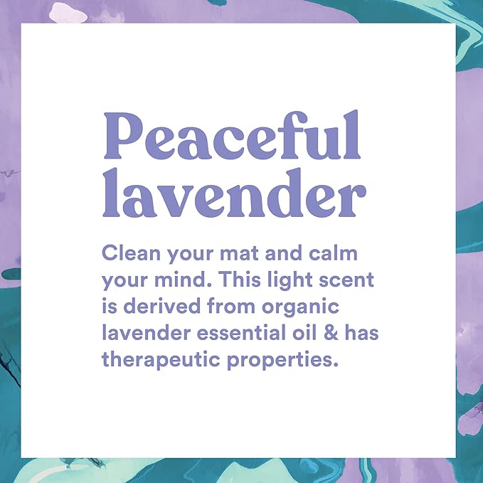 ASUTRA Yoga Mat Cleaner Spray (Peaceful Lavender), 4 fl oz - No Slippery Residue, Organic Essential Oils, Deep-Cleansing for Fitness Gear & Gym Equipment, Microfiber Towel Included - Bloomnest
