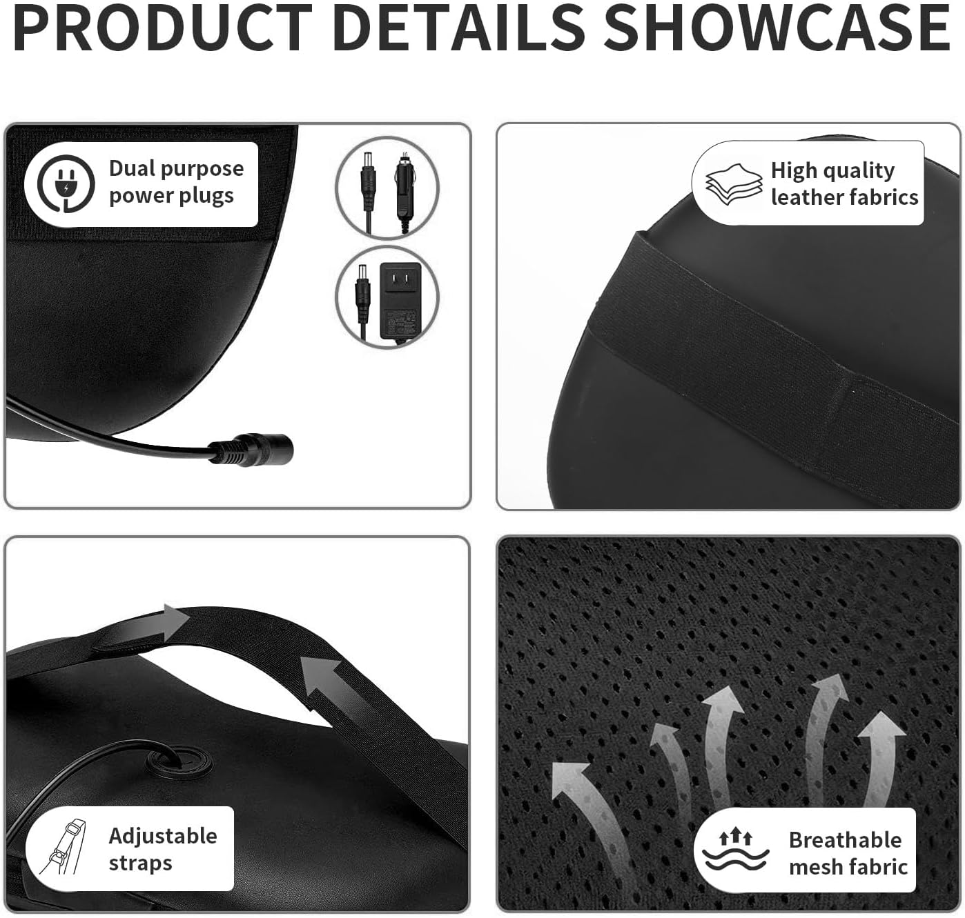 Back Massager, Shiatsu Neck Massager with Heat, Electric Back Massager for Shoulder, Back, Leg, Deep Tissue Kneading Massage to Relief Muscles, Massage Pillow for Mom/Dad/Women/Men