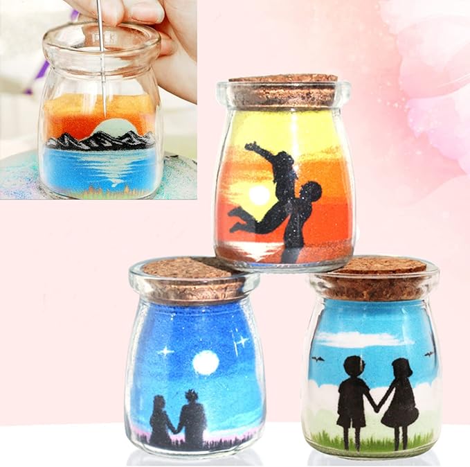 HappyFiller Decorative Unity Sand Natural White Sand with Storage Container Wedding Ceremony,Arts Crafts,Vase Filler,Home Accents,Hamster Bathing,Zen Garden,Incense Burner Holder,Candle Decor,28 OZ - Bloomnest