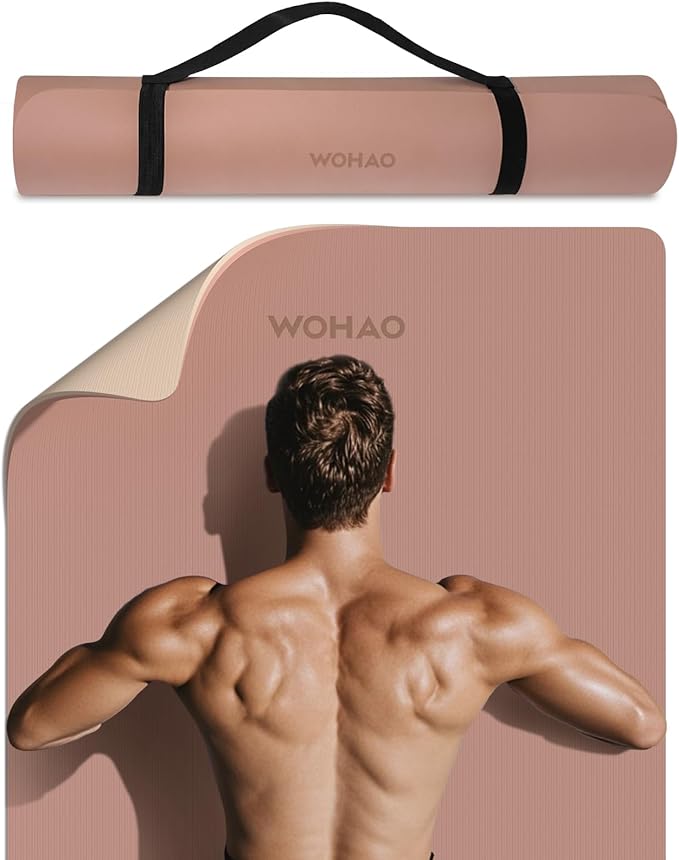 Extra Wide & Thick 8mm Yoga Mat, 72"x31.5" Large Non Slip Exercise Mat, Premium POE Material for Superior Cushioning & Stability, with Strap for Home Gym, Pilates