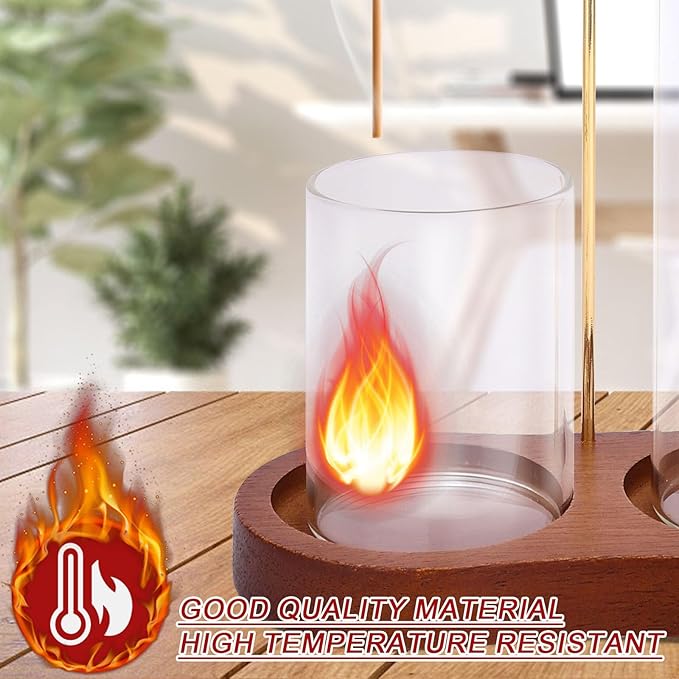 2 in 1 Incense Holder, Wooden Incense Upside Down Burner Tray with Iron Rack & 2 Glass Ash Collector Anti-Ash Flying Catcher Storage Supply for Yoga SPA Meditation Home Decor - Bloomnest