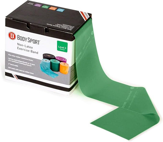 Body Sport Exercise Band, 50 yd. x 4 in. Roll - Home & Gym Fitness Equipment for Stretching, Strength Training & Physical Therapy - Bloomnest
