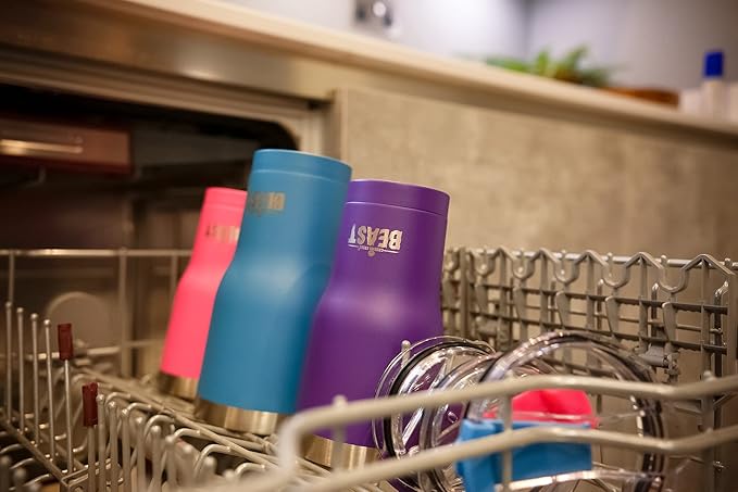 Beast 20 oz Tumbler Stainless Steel Vacuum Insulated Coffee Ice Cup Double Wall Travel Flask (Purple) - Bloomnest