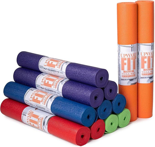 12-Pack Value Yoga Mat, 68" x 24" Non Slip Exercise Mat, 3mm Thick Gym Mat, Bulk Non Toxic Yoga Mats for Home Workout and Studios - Bloomnest