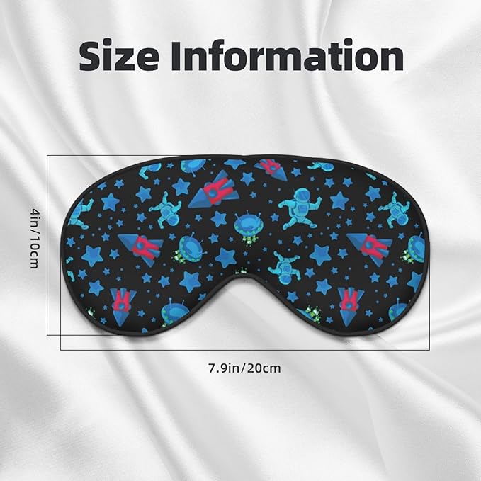 Sleep Eye Mask Astronaut in Outer Space Sleep Mask for Women Men Comfortable Eye Mask with Adjustable Strap Soft Eye Cover Blindfold for Travel Yoga Nap Shift Work - Bloomnest
