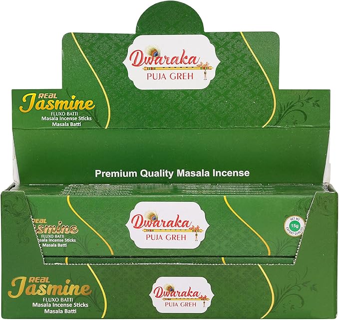 Dwaraka - Incense Sticks - Jasmine, 100 Sticks, All Natural, Chemical Free DwarakaOrganic