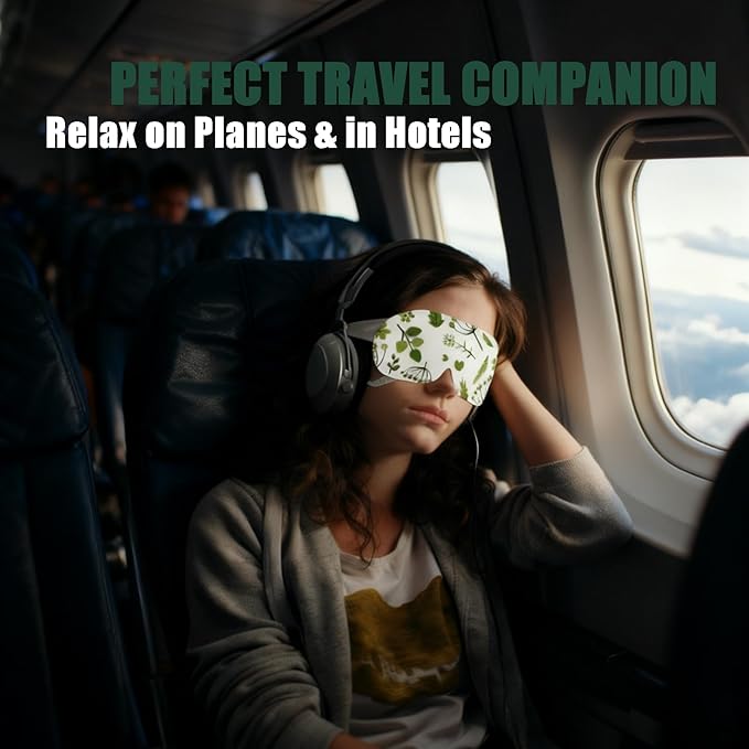 Disposable Steam Eye Mask 9 Pack - Heated Eye Compress for Dry Eyes, Eye Strain & Puffiness Relief, Sleeping Mask for Travel, Airplane, Spa, Night Use, Relaxing Gift - Bloomnest