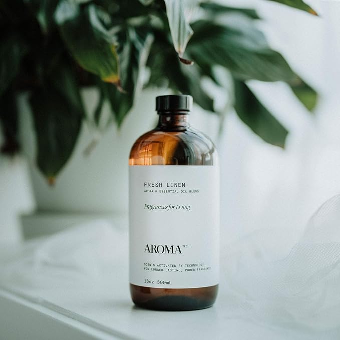 Aromatech Fresh Linen Aroma Essential Oil Blend: Hotel Inspired Aromatherapy with for Ultrasonic Diffusers & Nebulizers - 16.9 fl oz, 500 mL - Bloomnest
