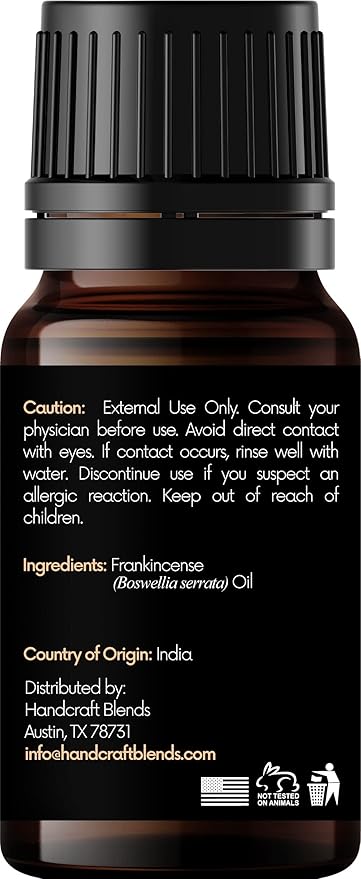 Handcraft Blends Frankincense Essential Oil – 0.33 Fl Oz – 100% Pure and Natural – Premium Grade Essential Oil for Diffuser and Aromatherapy, Skin, Massage, Candle and Soap Making Fragrance - Bloomnest