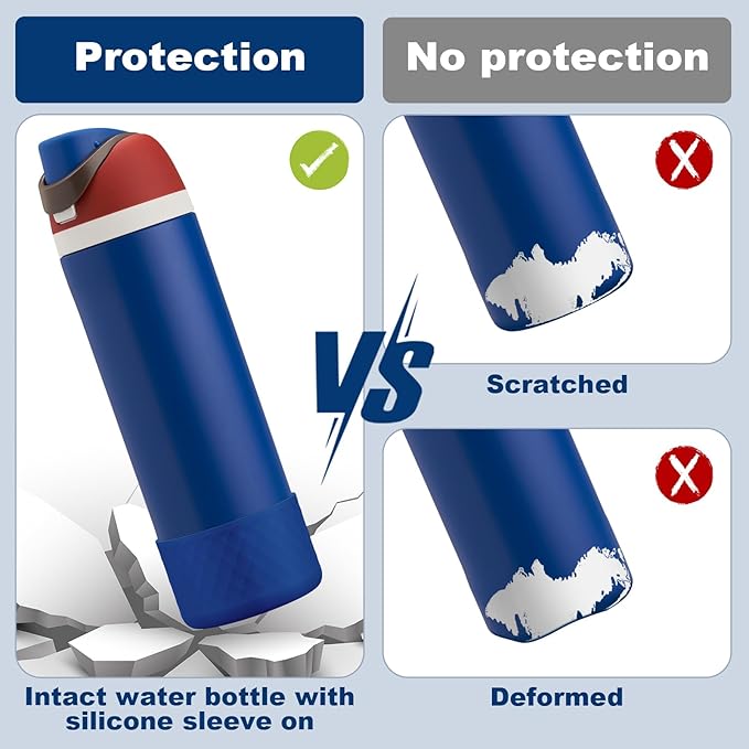 Silicone Boot for Owala Water Bottle 24 oz 32 oz 40 oz, Anti-Slip Protective Sleeve for FreeSip/Twist/Flip Stainless Steel Water Bottles Accessories BEONSKY